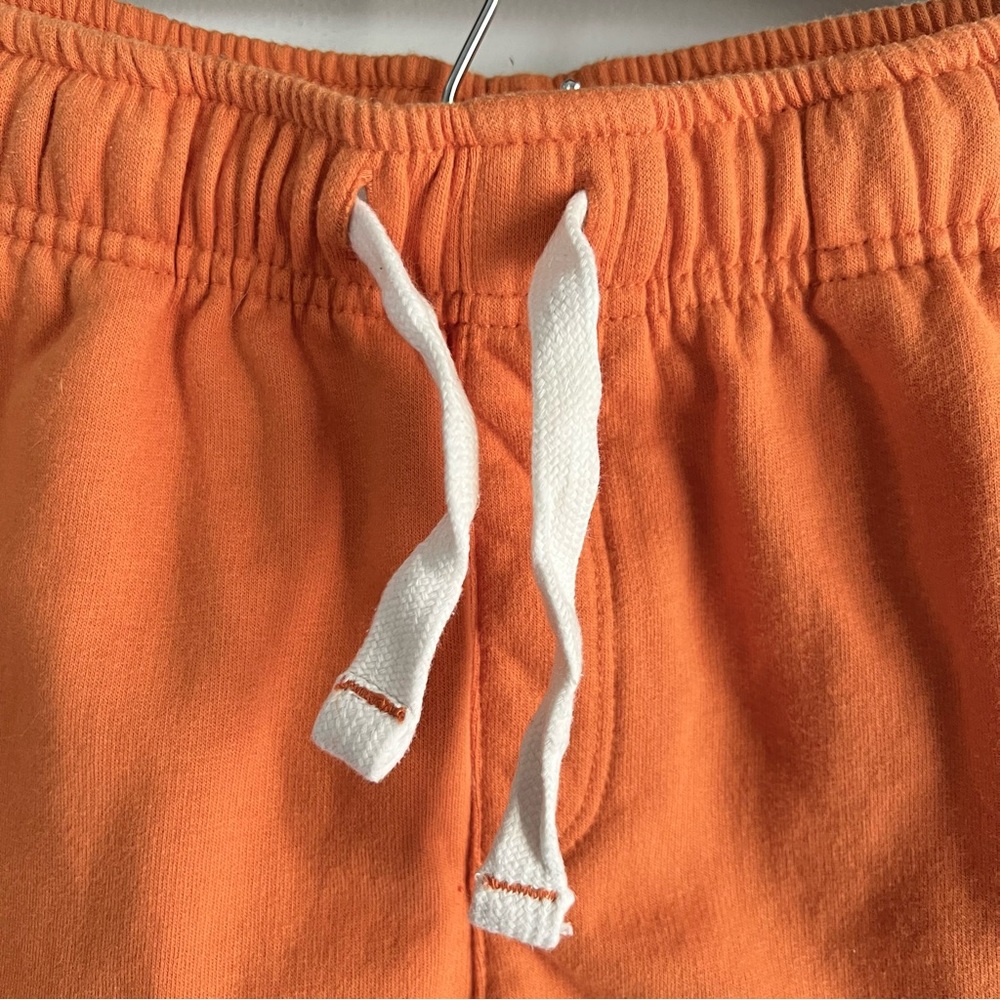Orange Drawstring Terry Shorts - Picture 2 of 6